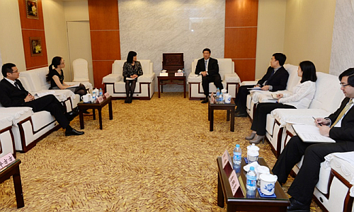 駐滬辦與上海市司法局的會面情況。