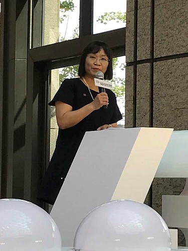 香港特區政府創意香港助理總監林惠冰在開幕式中致辭。