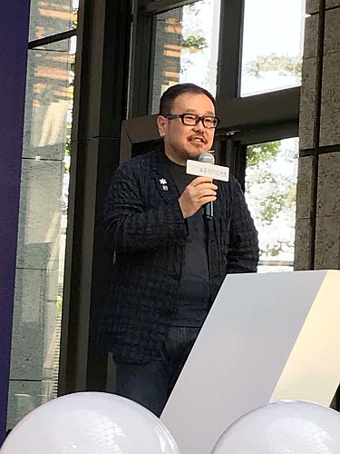 香港設計總會秘書長劉小康在開幕式中致辭。