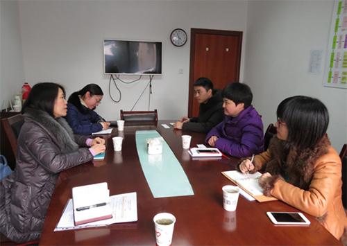 駐浙江聯絡處主任廖鳳嫻（左一）與共青團紹興市委副書記王晶（右二）等會面。