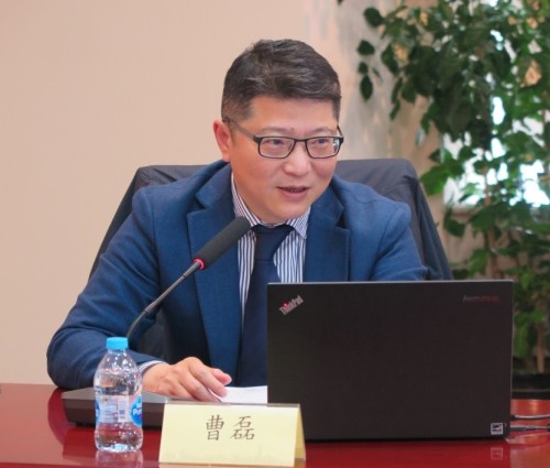 上海浦東新區政府商務委員會投資促進處處長曹磊分享浦東新區整體投資環境，以及港商在上海自貿區內投資的最新案例。