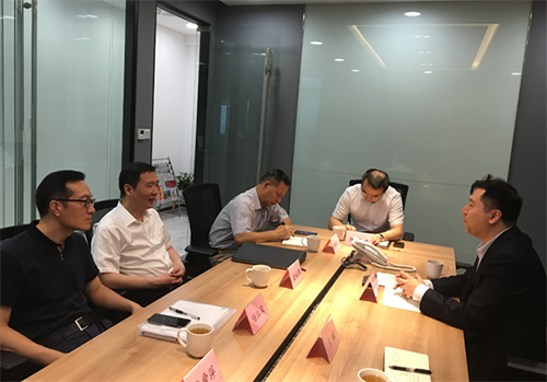 駐浙江聯絡處副主任張仕琪（右一）與浙江省港澳事務辦公室主任金永輝（左二）、浙江省港澳事務辦公室副主任陳江風（左一）、浙江省港澳事務辦公室副主任姚國文（左三）等會面。