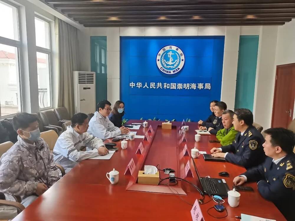 與崇明海事局杜羿卓局長交流