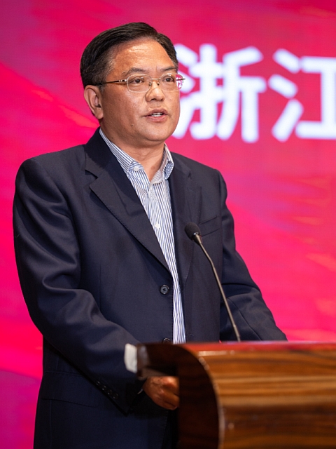 浙江省貿促會副會長張善坤致辭表達浙江省企業對香港疫情的關心