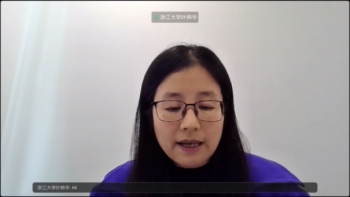 浙江大學就業指導中心副主任葉映華為活動致辭